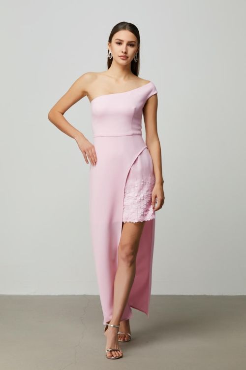 Pink Asymmetrical Dress