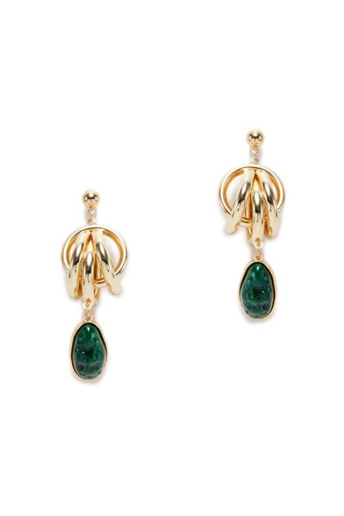 Gold tone drop earrings