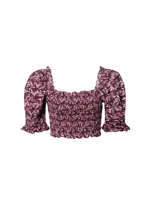 Smocking printed top