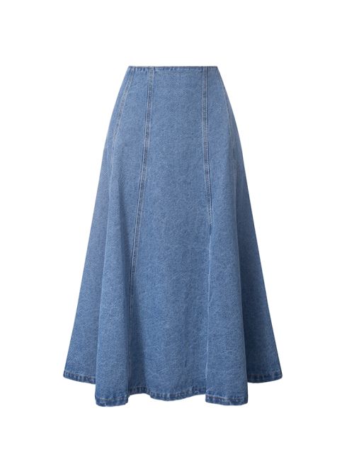 Big volume denim skirt