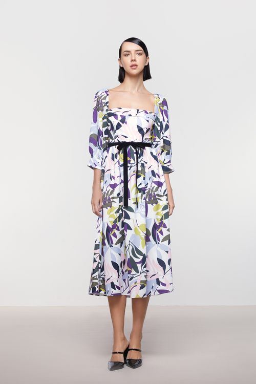 Printed midi dress