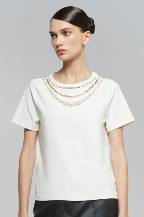 Layered chain T-shirt