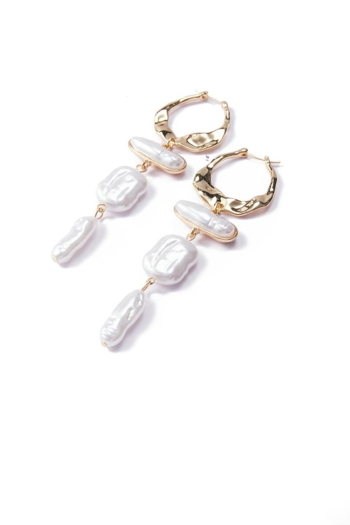 Pearl Long Drop Earrings