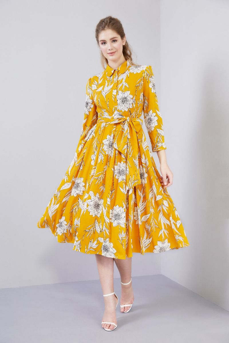 Floral Yellow Dress