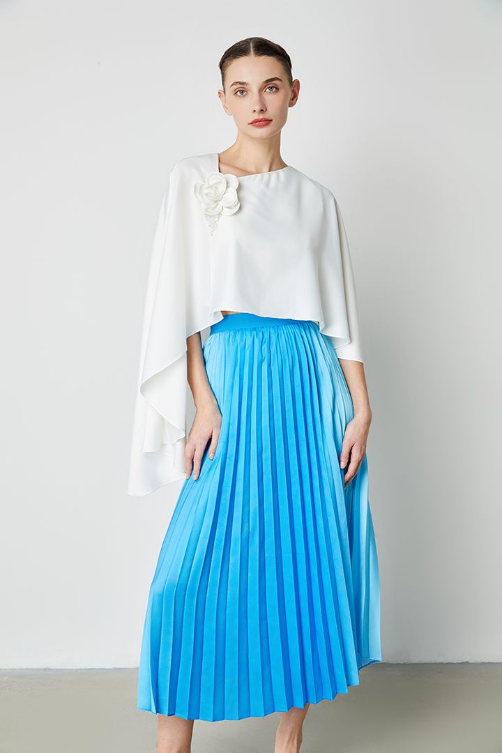 Crepe Pleated Skirt