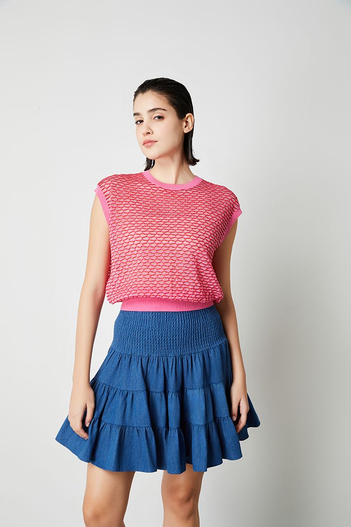 Smocking Mini Skirt