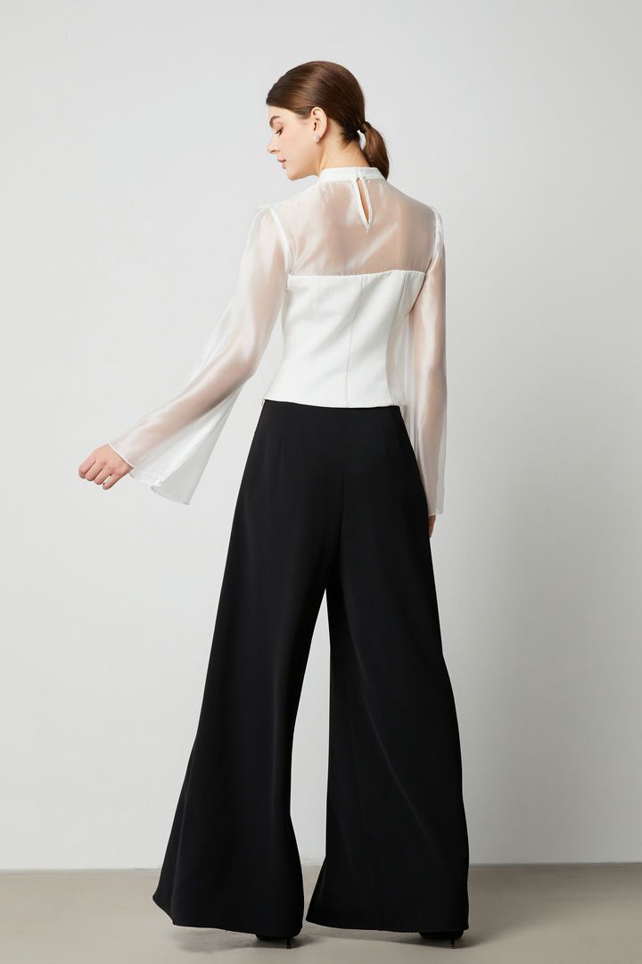 Crepe layer details pants