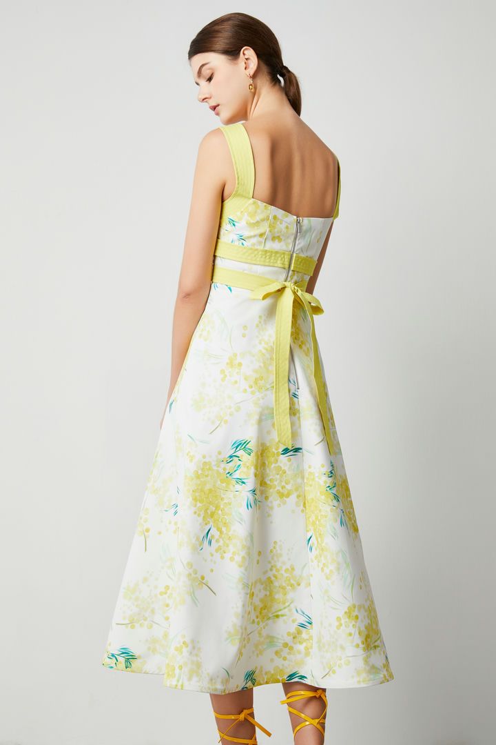 Yellow floral dress