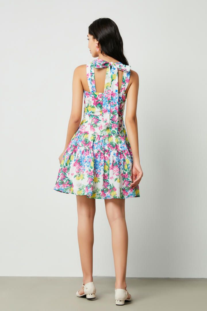 A-line floral dress