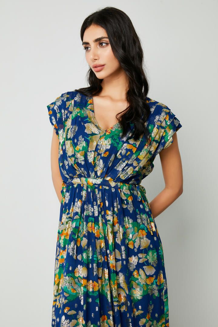 Printed jacquard dress