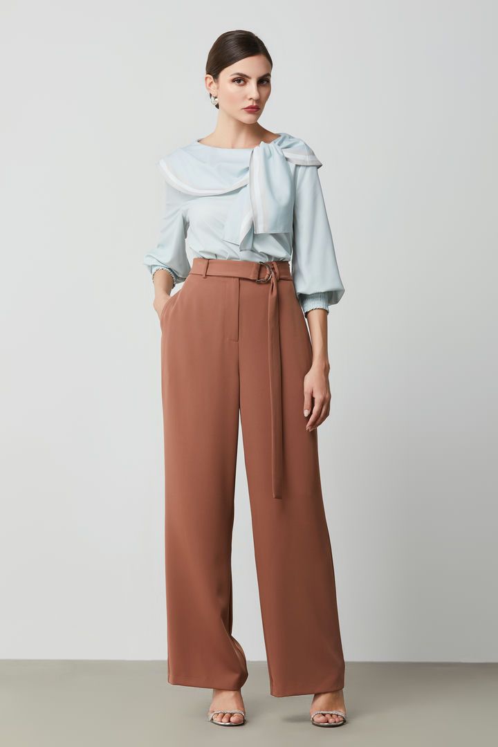 Buckle belt pants