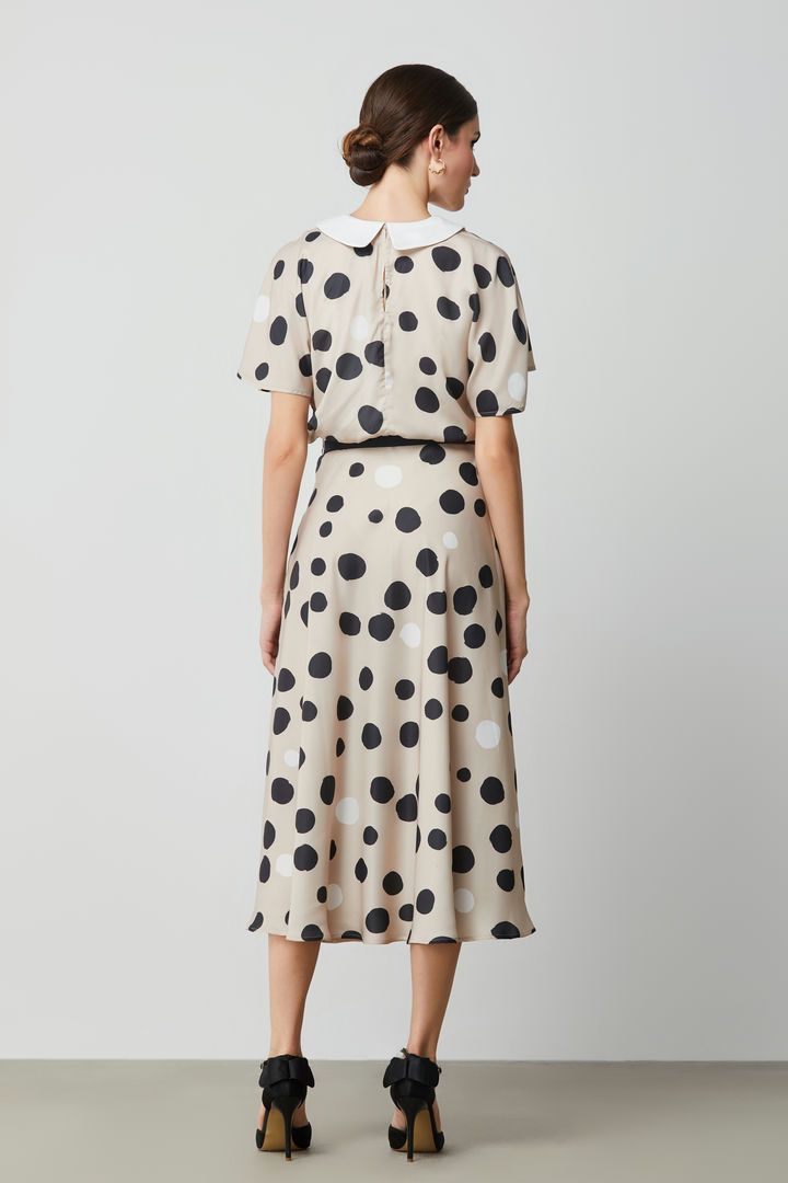 Polka dot collared dress