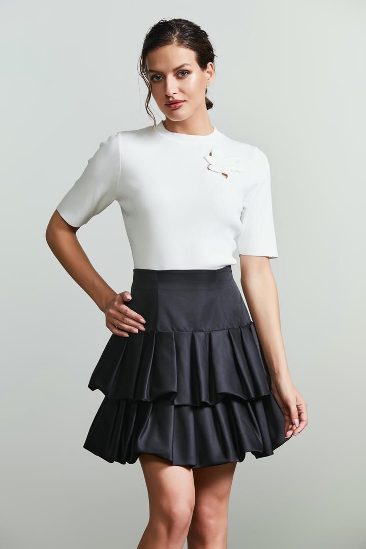 Ruffle mini skirt