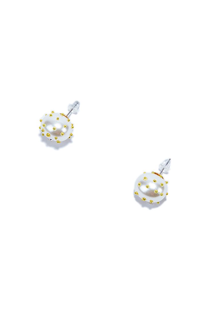 White pearl earrings