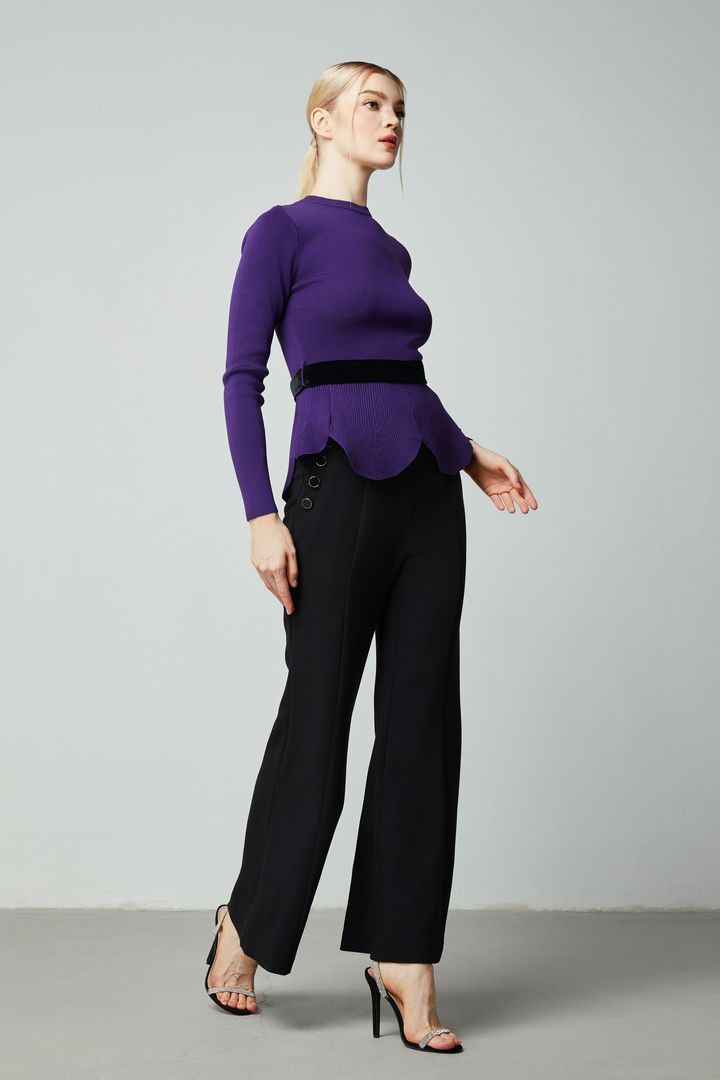 High waist flared pants