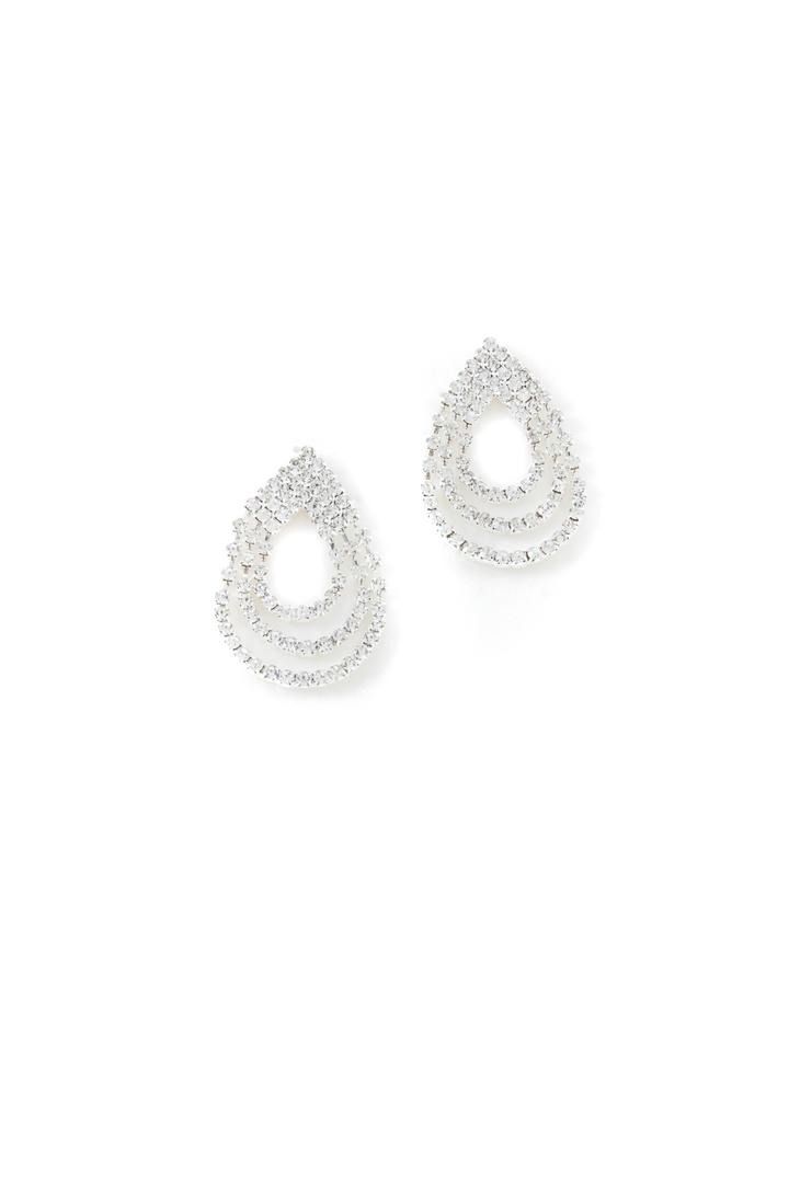 Silver-Tone Teardrop Earrings