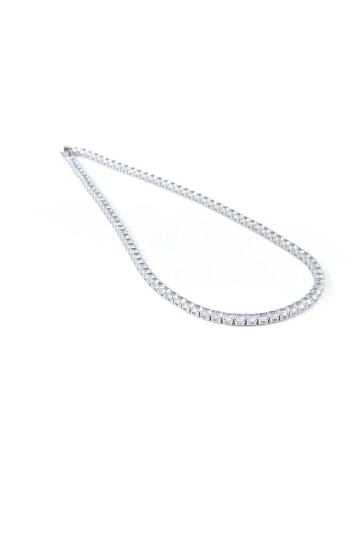Silver-Tone Round Necklace