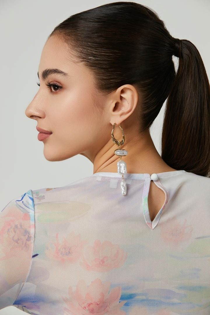 Pearl Long Drop Earrings