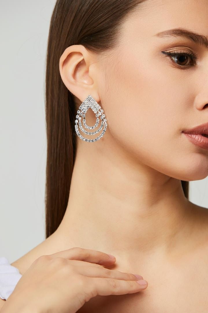 Silver-Tone Teardrop Earrings