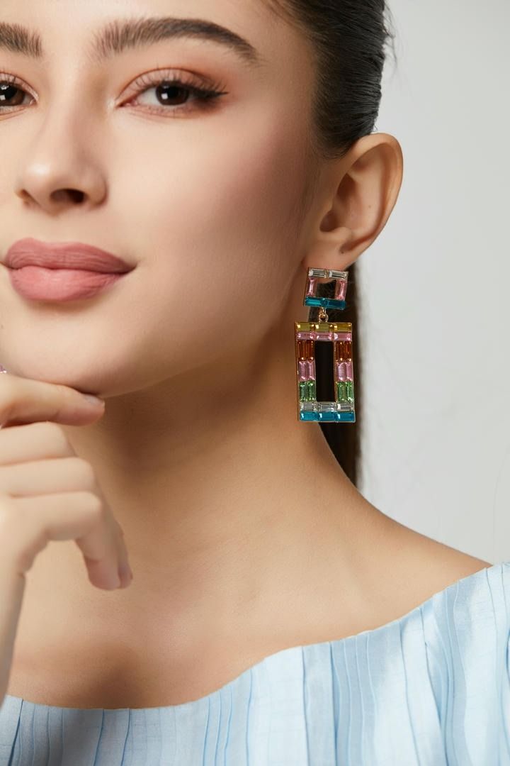 Square Multi-Color Earrings