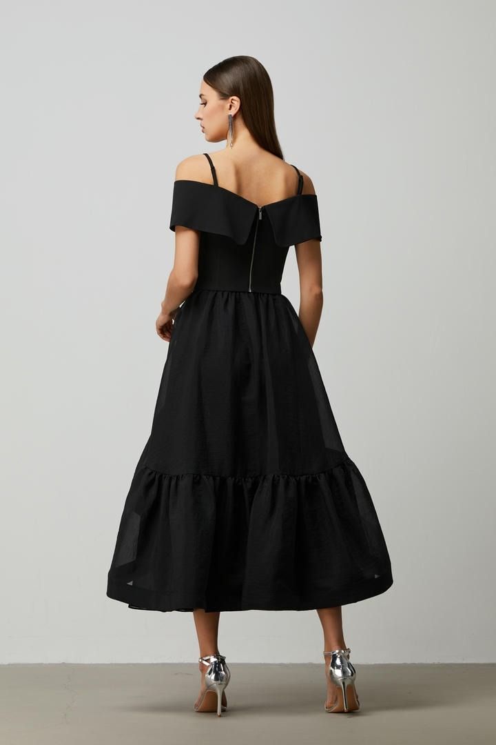 Black Statement Ruffle Skirt