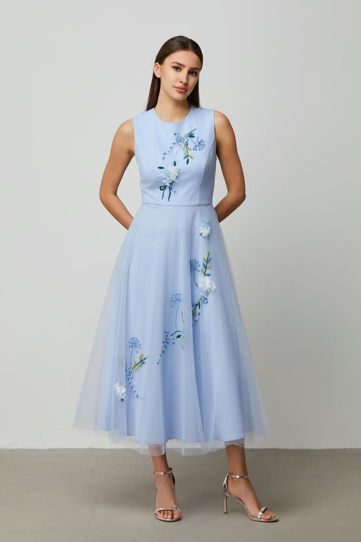Floral embroidery Dress
