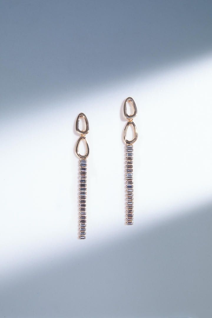 crystals drop earrings