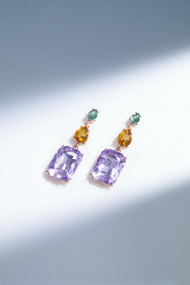 Multi color drop earrings