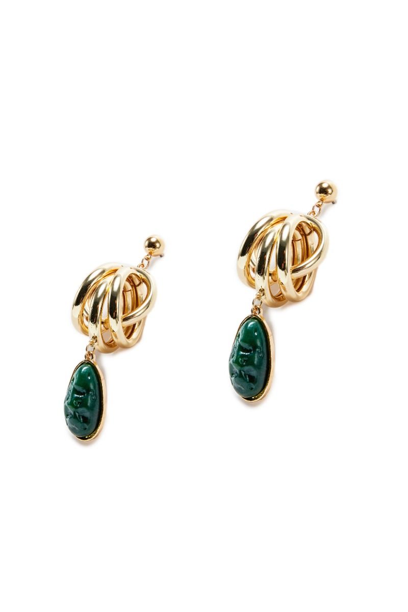 Gold tone drop earrings