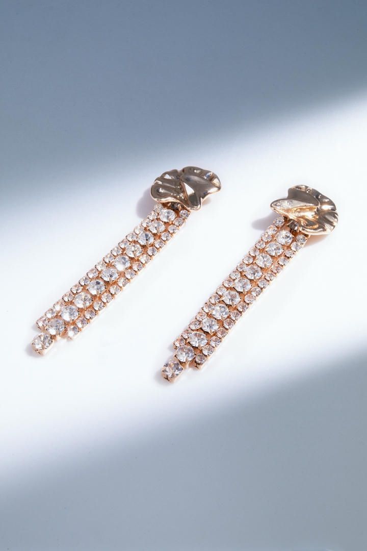 Faux crystals earrings