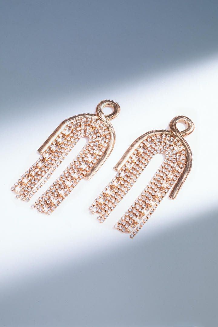 Multi layers long drop earrings