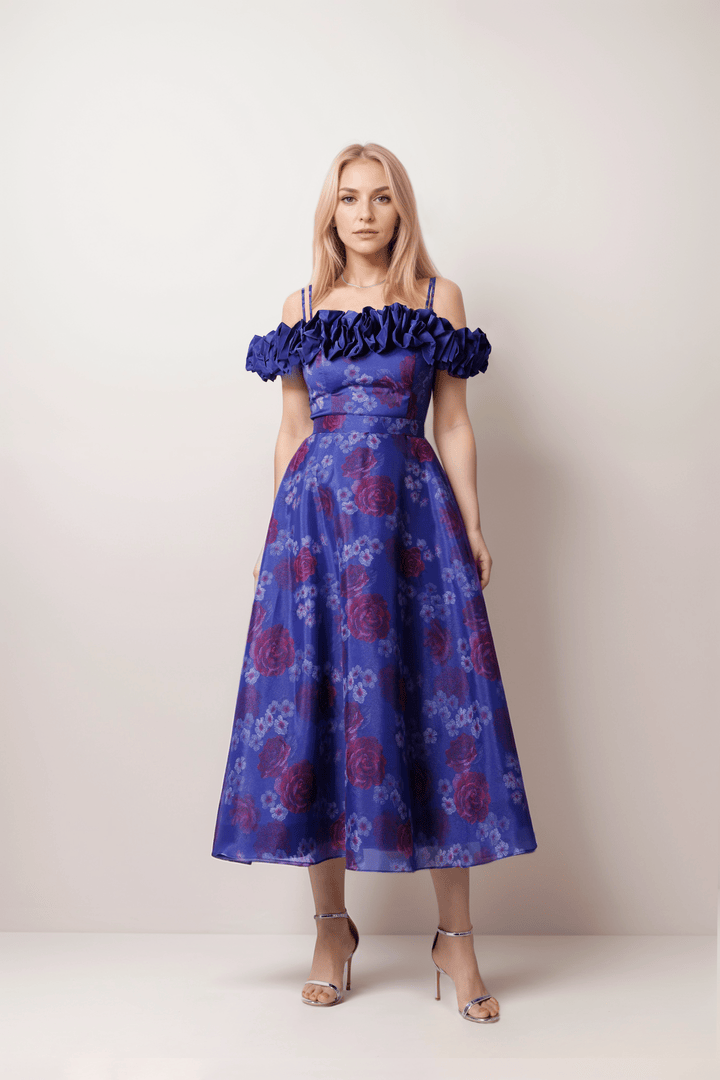 Printed Off-Shoulder Dress