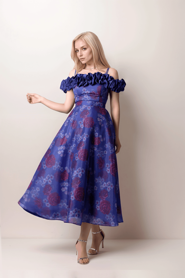 Printed Off-Shoulder Dress