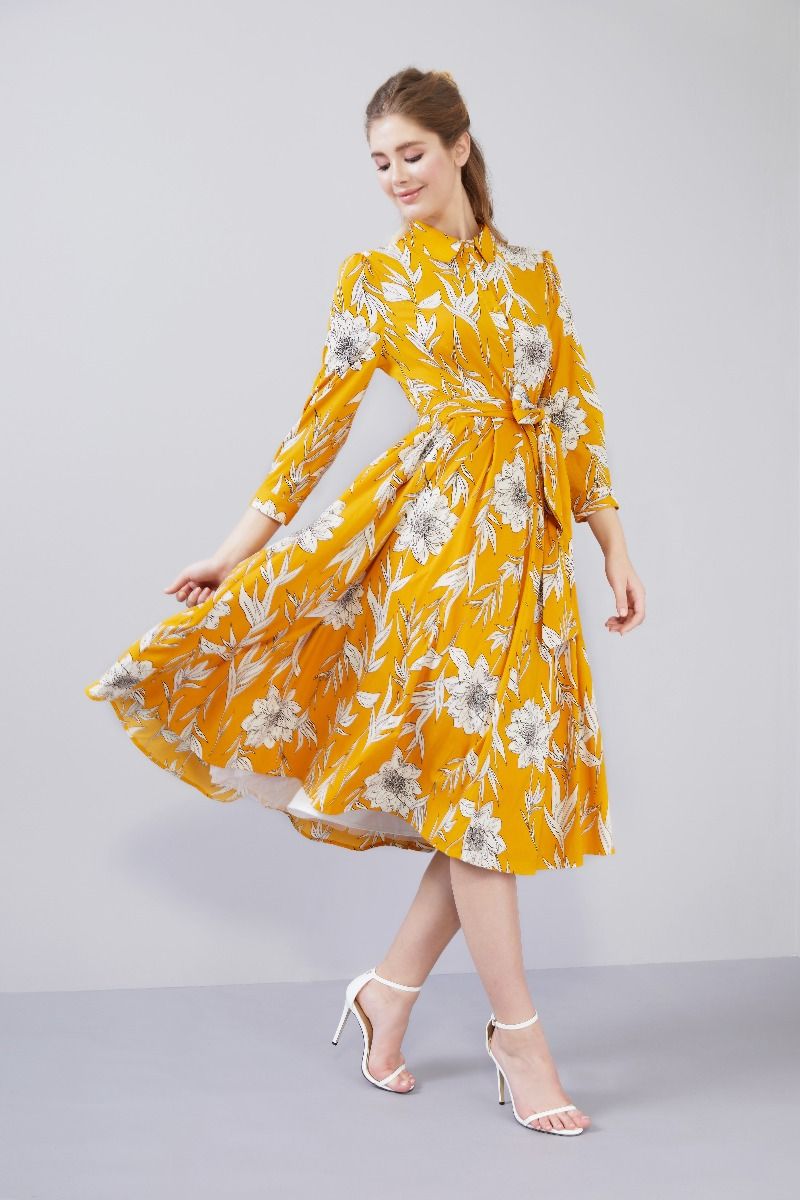 Floral Yellow Dress