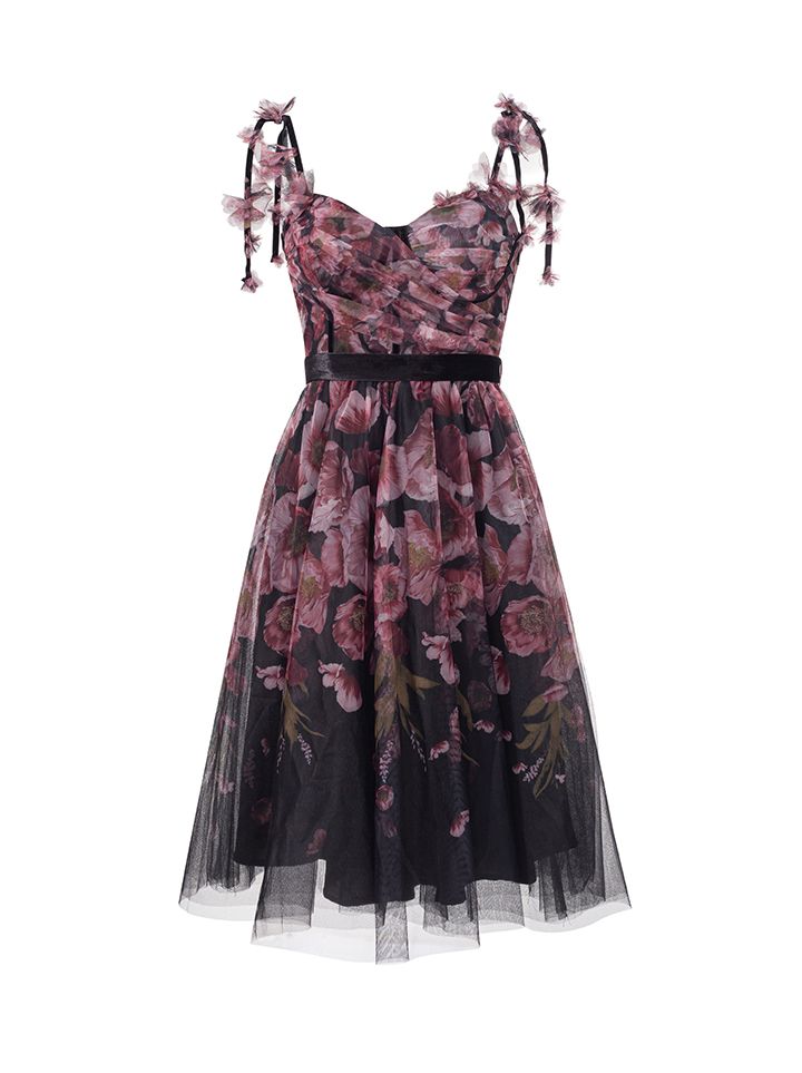 Floral Appliqué Dress