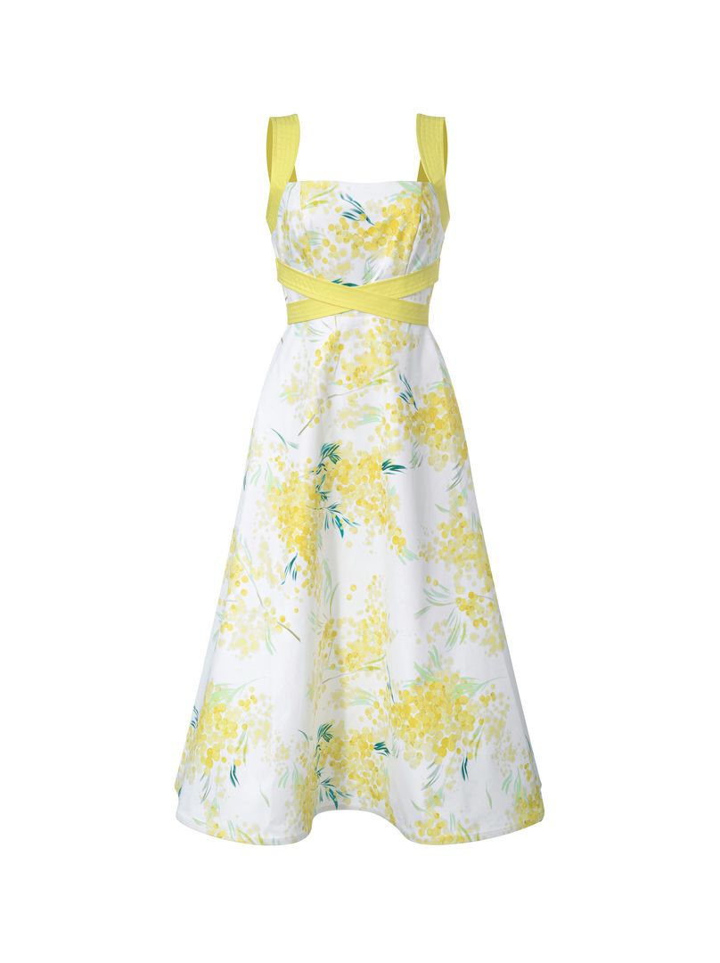 Yellow floral dress