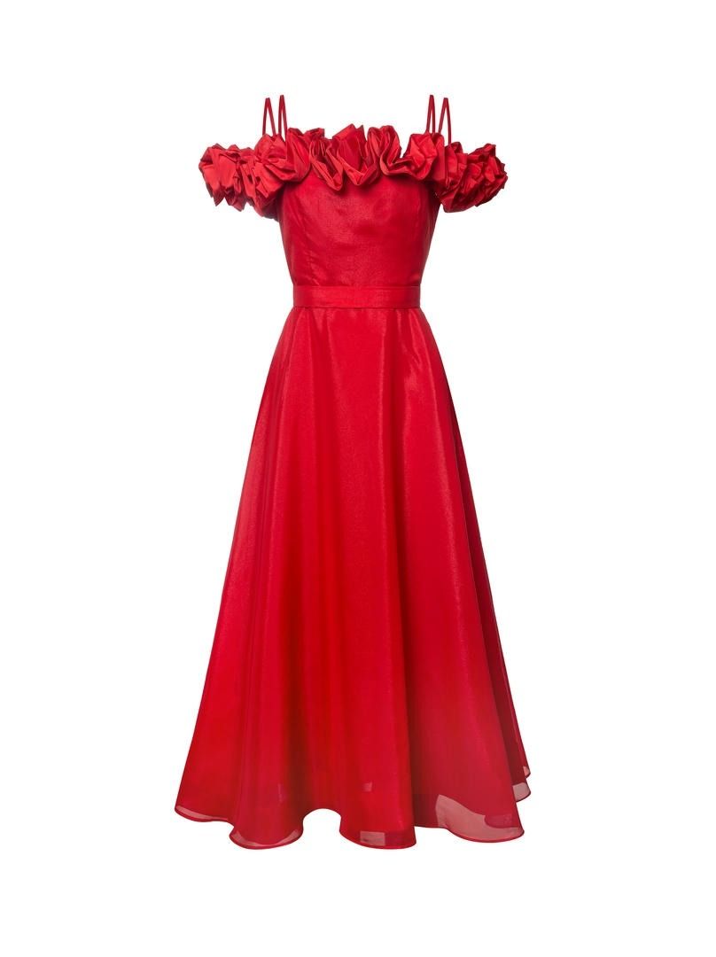 Red Off-Shoulder Dress