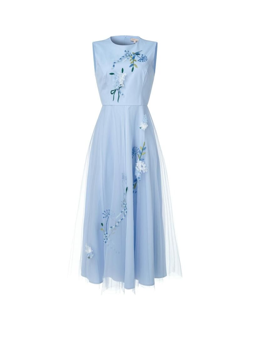 Floral embroidery Dress