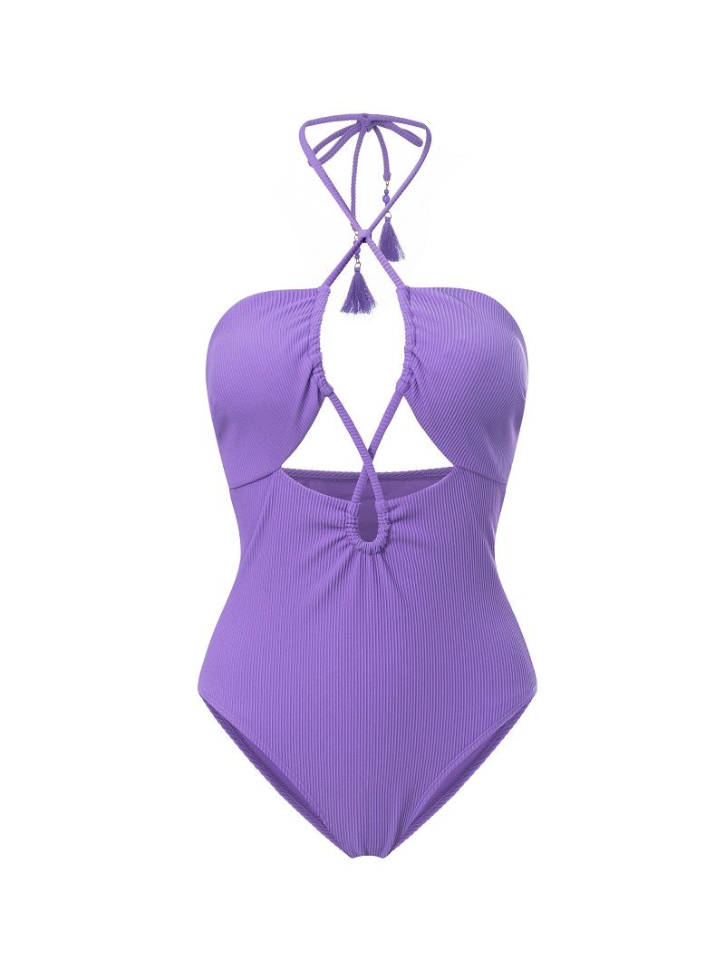 Drawstring Halter neck Swimsuit