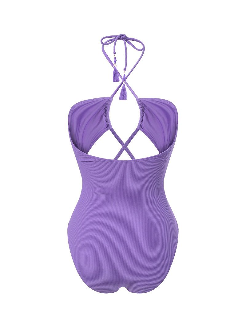 Drawstring Halter neck Swimsuit