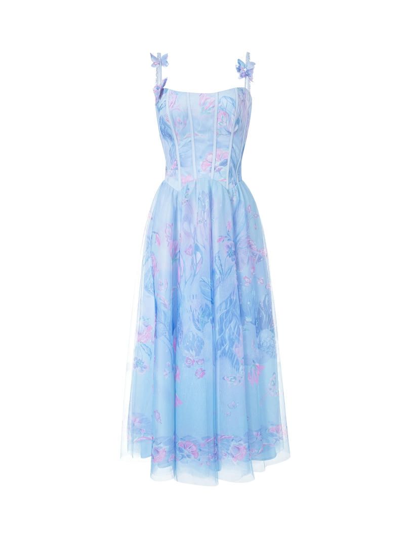 butterfly embroidered dress