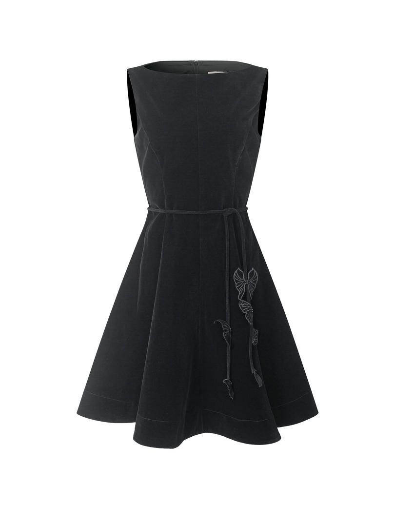 A-line Velvet Dress