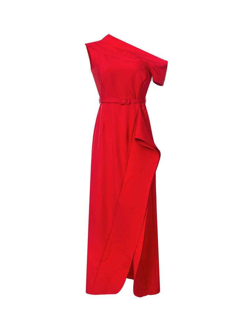 asymmetric neckline dress