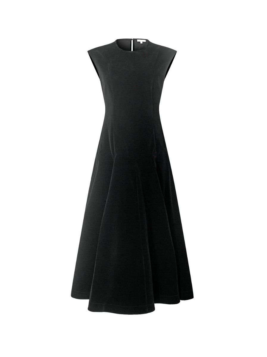 A-line velvet dress