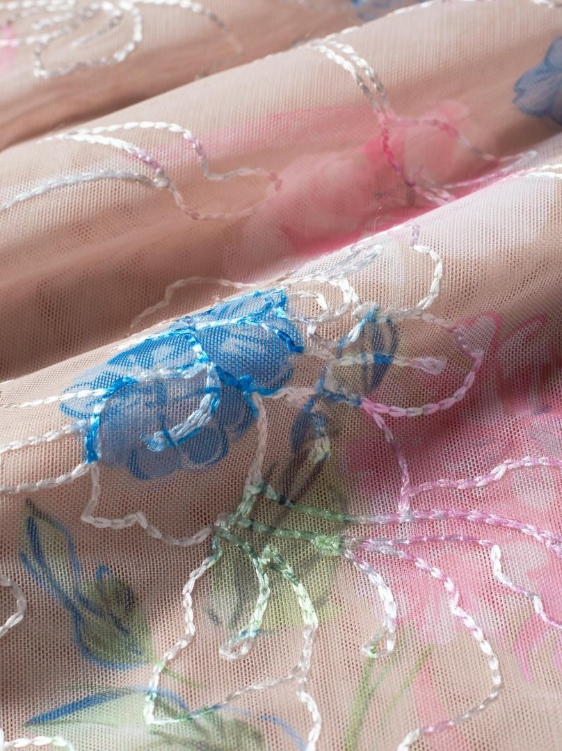 Printed Mesh Dress