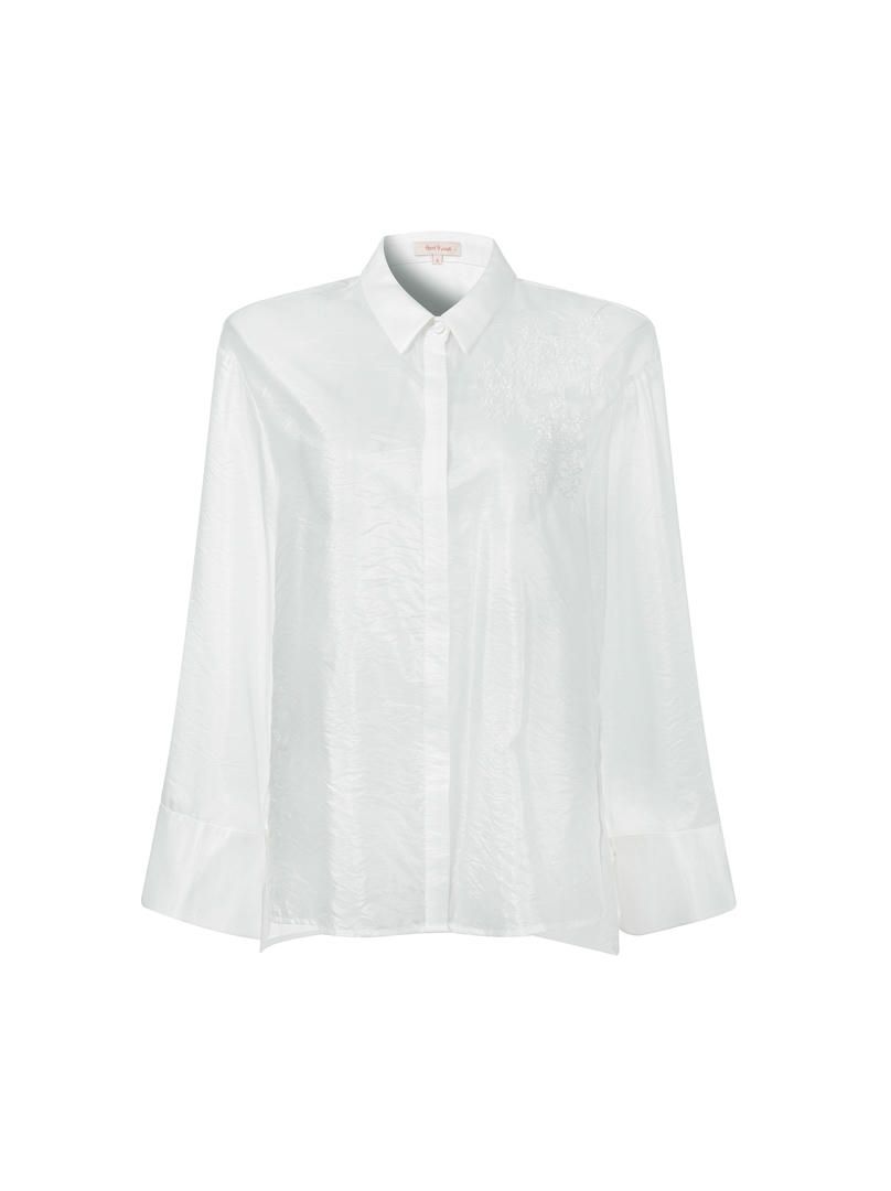 sheered organza shirt