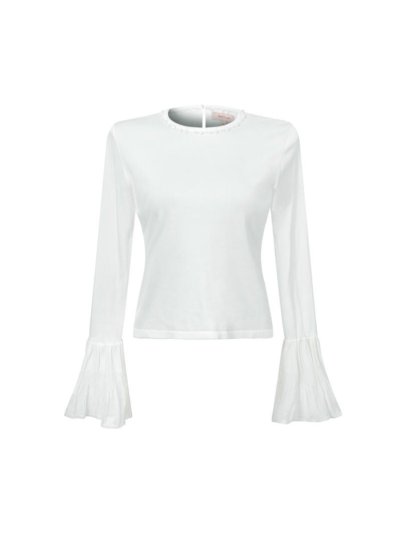 Ruffled cuffs top