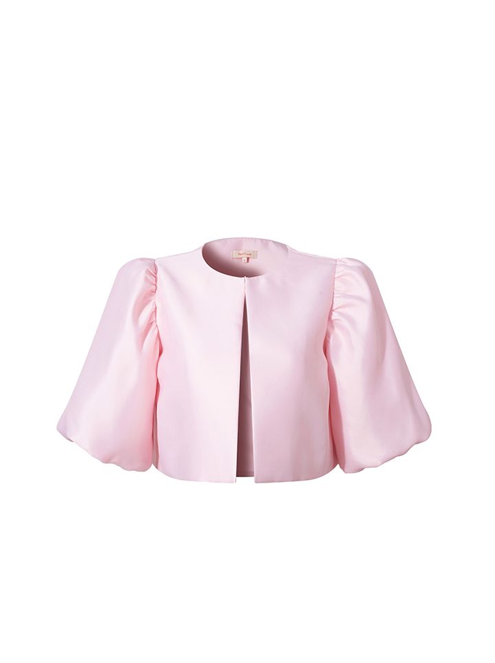 Cropped Satin Cape