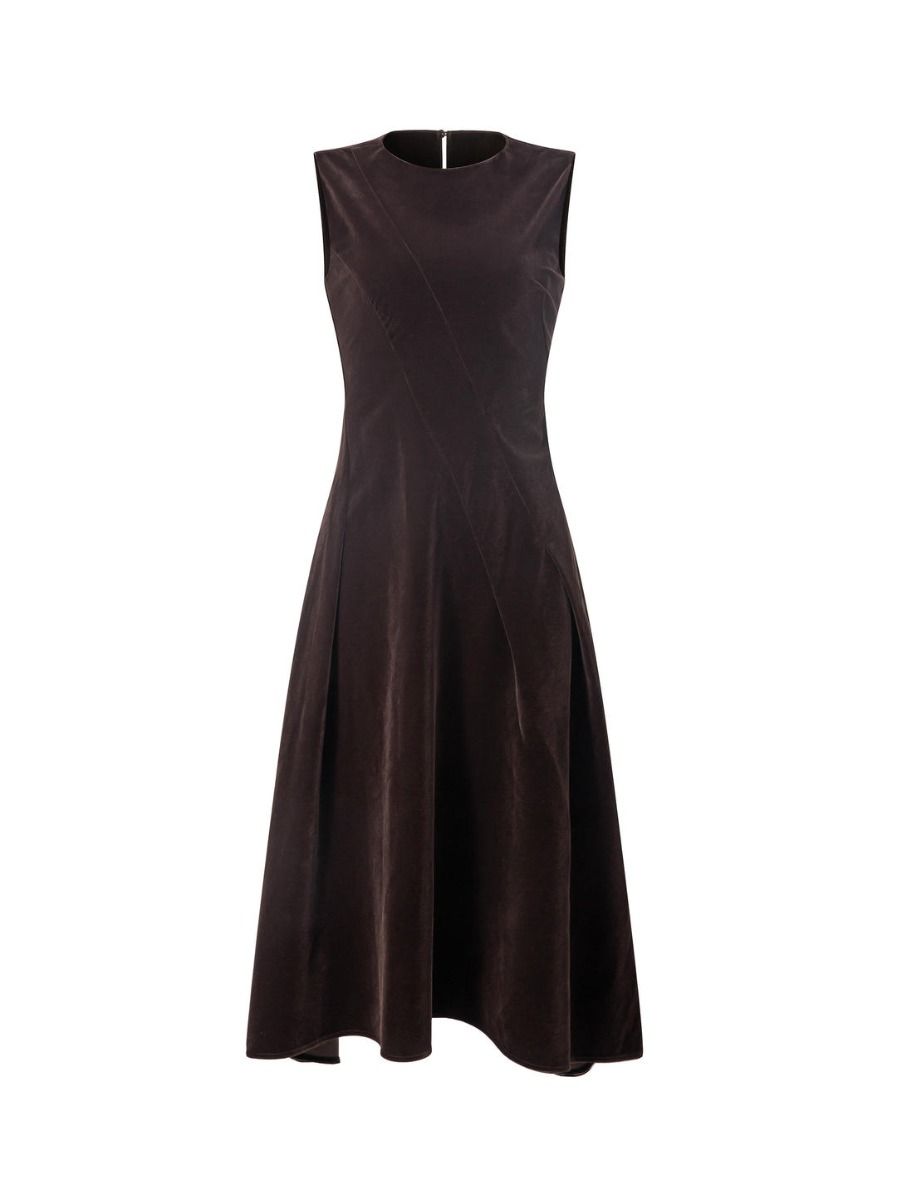 Fit and flare velvet dress