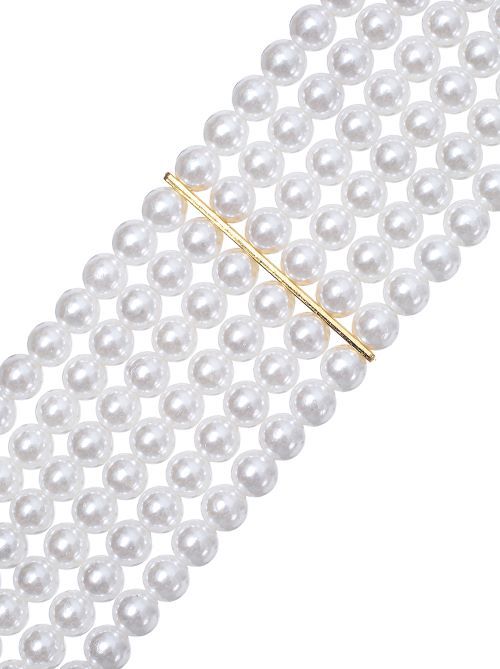 wide pearl embellishment belt